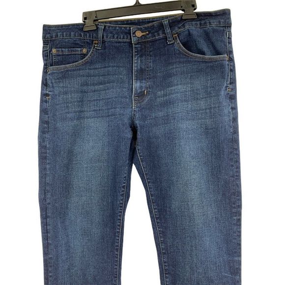 Mens Izod Comfort Stretch Dark Jeans 38 x 34 Long Straight Leg Fit 0513 - Picture 3 of 8